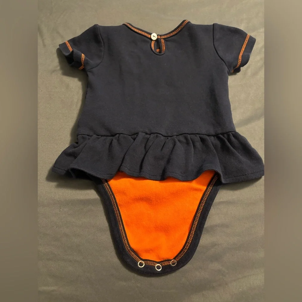 NFL Chicago‎ Bears Navy Onesie with Orange Stitching